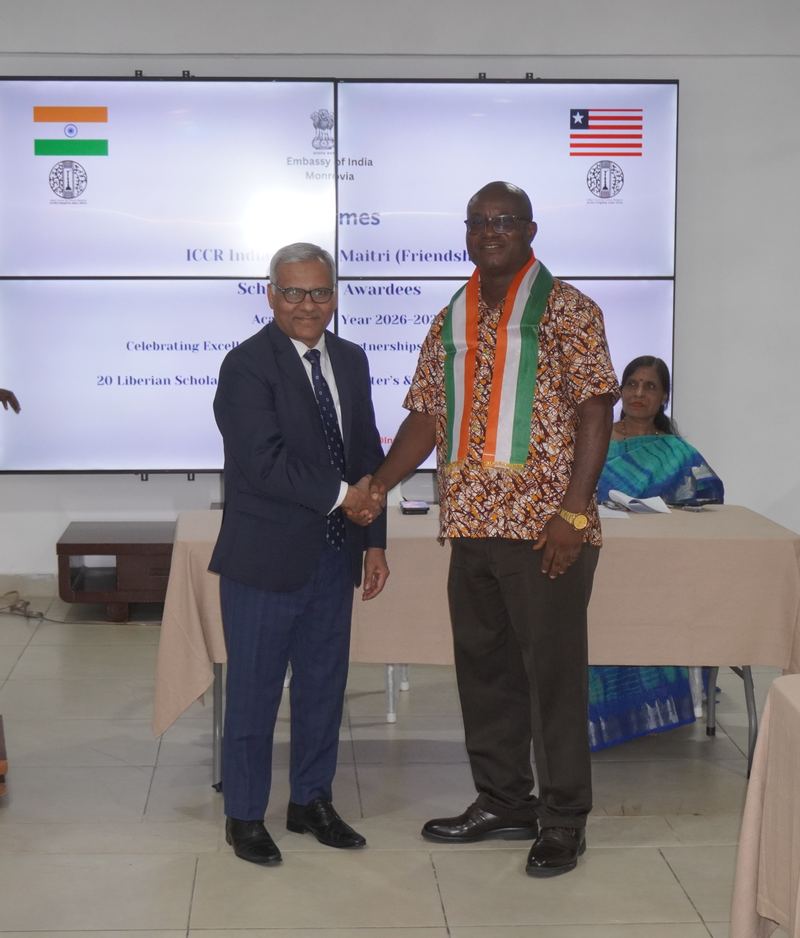 Honouring of 20 Liberian Students Awarded ICCR India–Africa Maitri Scholarships for AY 2026-2027 – 06 July 2026